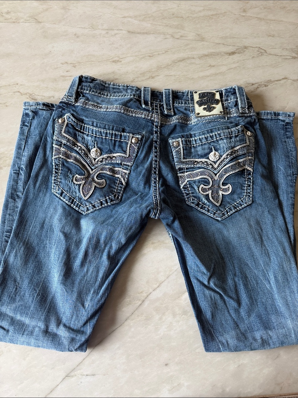 Men rock revival jeans castor boot